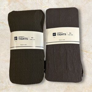 GAP Women's Tights in Dark Brown and Charcoal
(2 pair) Size M/L
NWT